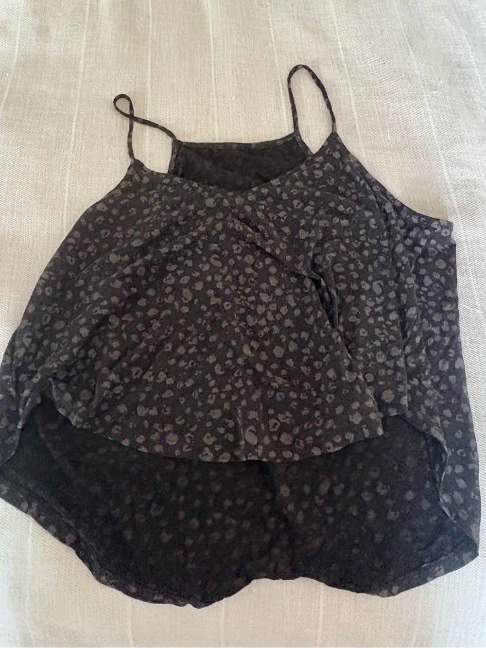 Urban Outfitters Women's Black Leopard Print Cami Tank Top